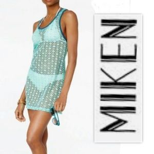 MIKEN SWIM Mesh Cover Up Tunic Dress